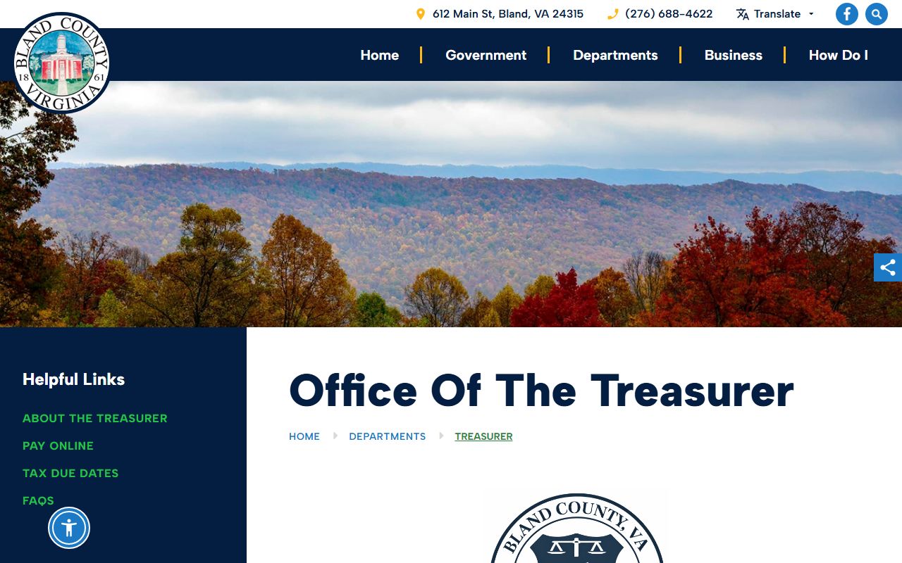 Bland County Property Tax Records - Treasurer's Office website